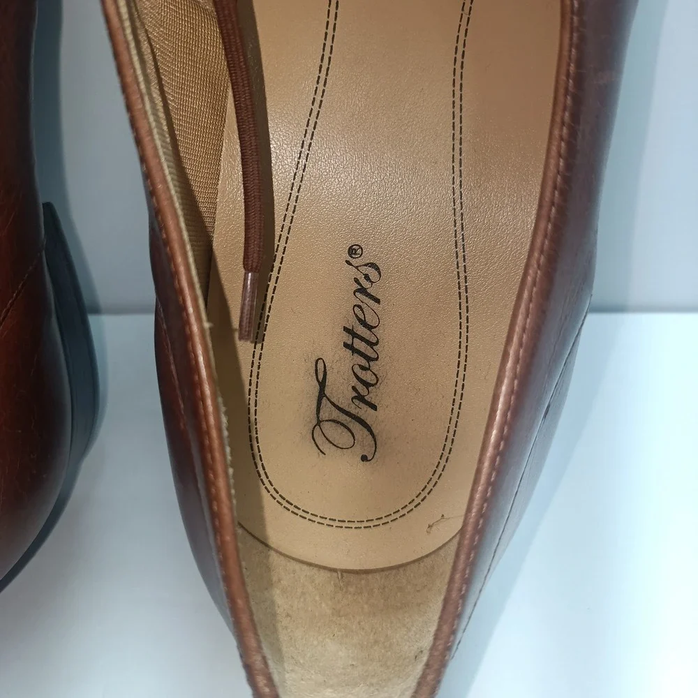 Trotter's‎ Men's Size 7 Brown Herringbone Oxford Loafers